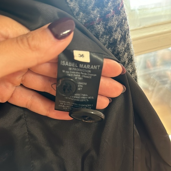 Etoile Isabel Marant Brushed Houndstooth & Check Kerstin Blazer - Picture 3 of 6